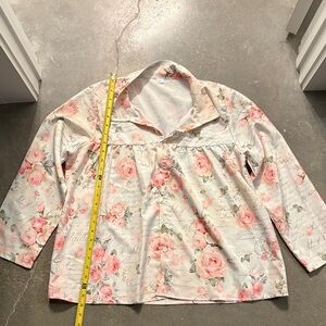 Floral Button-Up Blouse